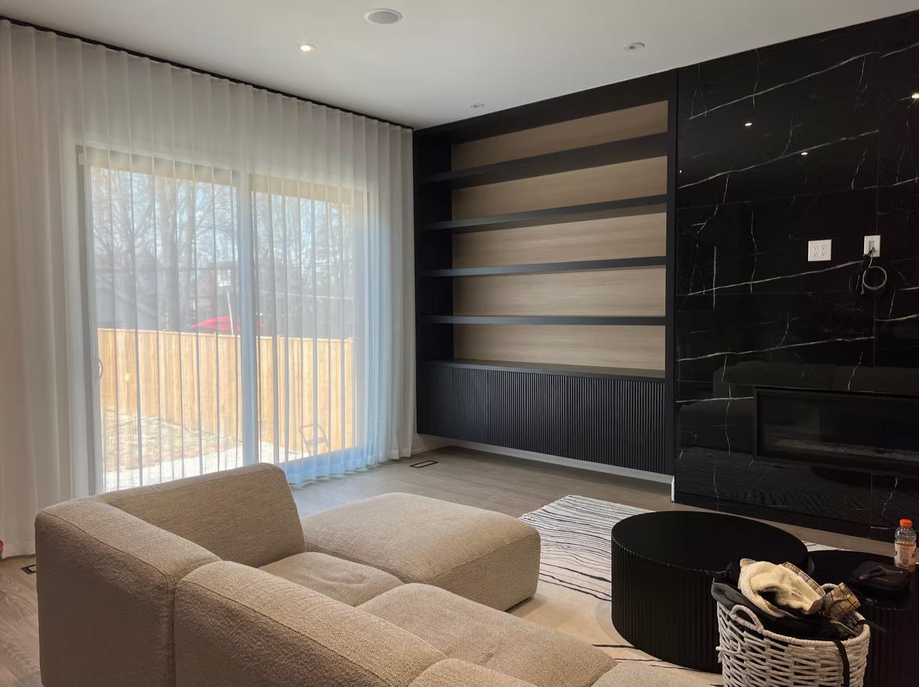 Zebra blinds installed in a new build home in South Barrie